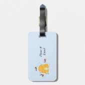 Bezige bijen met hun bijenkorf bagagelabel (Achterkant verticaal)