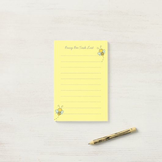 Bezige bijen "om te doen"-pad post-it® notes (Op bureau)