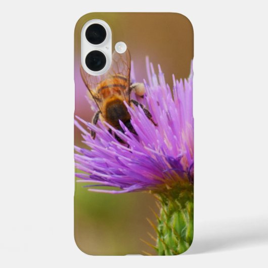 Bezige bijen op Paarse Thistle Flower Case-Mate iPhone Case (Achterkant)