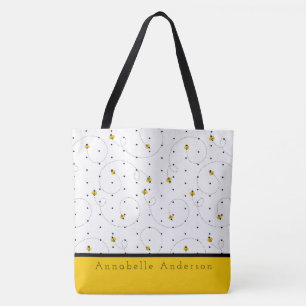 Bezige bijen personaliseren tote bag