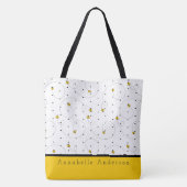 Bezige bijen personaliseren tote bag (Achterkant)