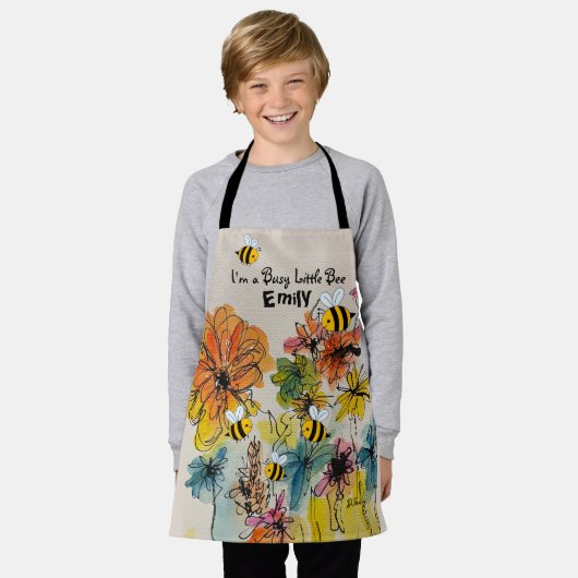 Bezige bijen Schort (Gedragen)
