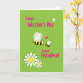 Bezige Bijen van de Oma van het moederdag de Grote Kaart (Gele Bloem)