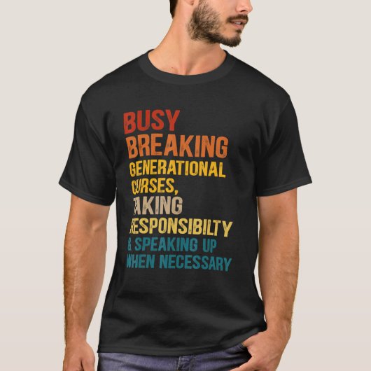 Bezige brekende generatieve cursus die responsib g t-shirt (Voorkant)