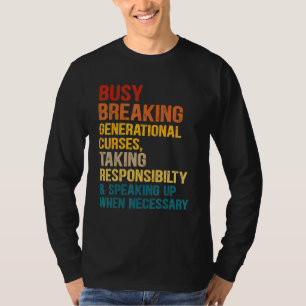 Bezige brekende generatieve cursus die responsib g t-shirt