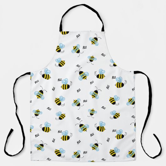Bezige Buzzing Bees Cheerful Garden Bugs Schort (Voorkant)