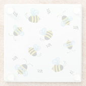 Bezige Buzzing Bees Cute Honeybee Glazen Onderzetter (Achterkant)