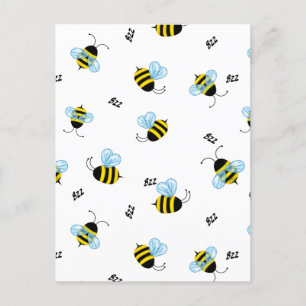 Bezige Buzzing Bumble Bees Honeybees Briefkaart