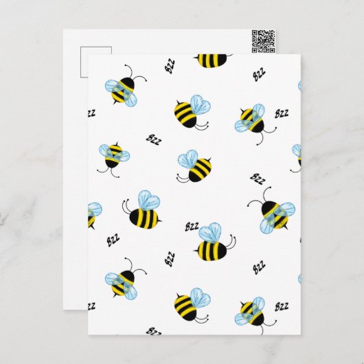 Bezige Buzzing Bumble Bees Honeybees Briefkaart (Voorkant / Achterkant)