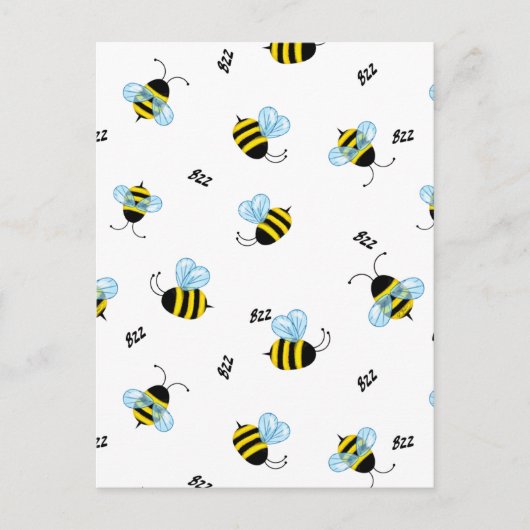 Bezige Buzzing Bumble Bees Honeybees Briefkaart (Voorkant)