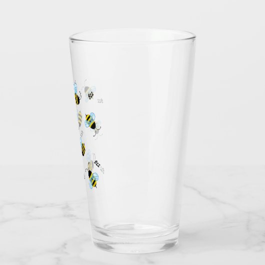 Bezige Buzzing Bumble Bees Honeybees Glas (Links)