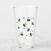 Bezige Buzzing Bumble Bees Honeybees Glas (Voorkant)