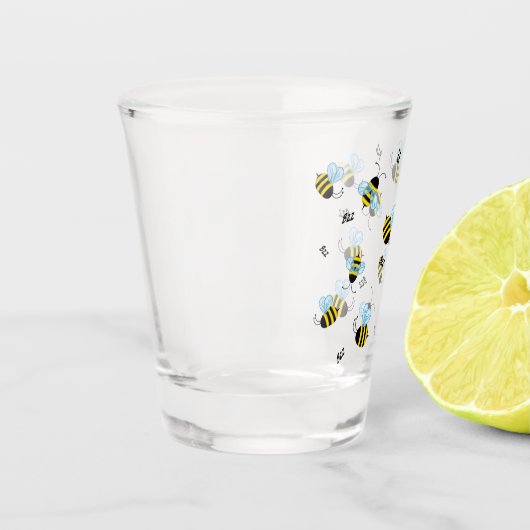 Bezige Buzzing Bumble Bees Honeybees Shot Glas (Links)