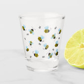 Bezige Buzzing Bumble Bees Honeybees Shot Glas (Voorkant)