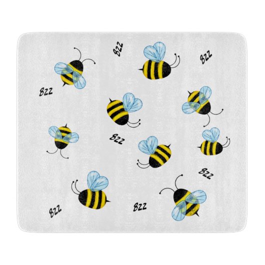 Bezige Buzzing Bumble Bees Honeybees Snijplank (Voorkant)
