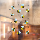 Bezige Buzzing Bumble Bees Honeybees Window Decel Raamsticker (Vel 2)