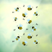 Bezige Buzzing Bumble Bees Honeybees Window Decel Raamsticker (Vel 3)