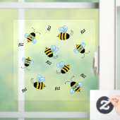 Bezige Buzzing Bumble Bees Honeybees Window Decel Raamsticker (Huis)