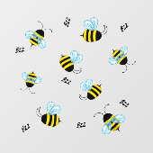 Bezige Buzzing Bumble Bees Honeybees Window Decel Raamsticker (Vel)
