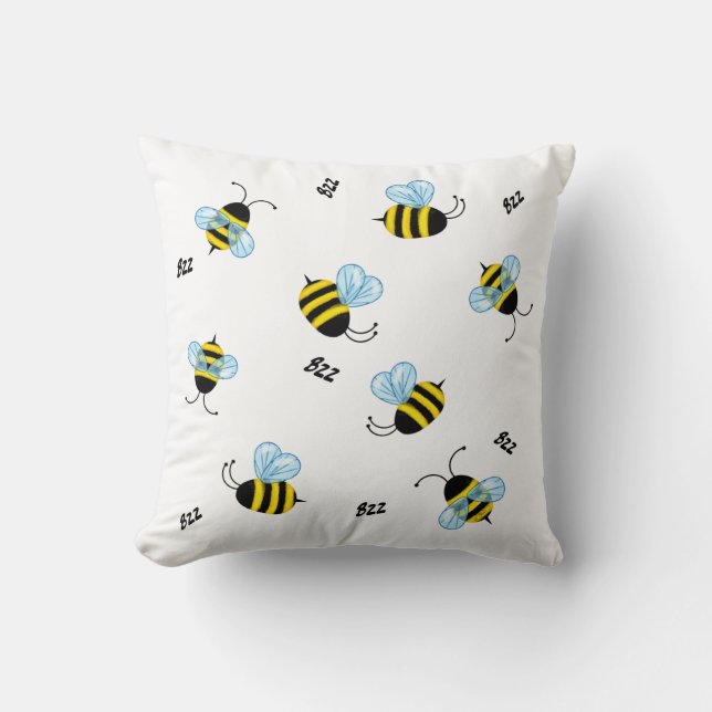 Bezige buzzing Bumble bijen Kussen (Voorkant)