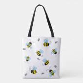 Bezige buzzing Bumble bijen Tote Bag (Achterkant)