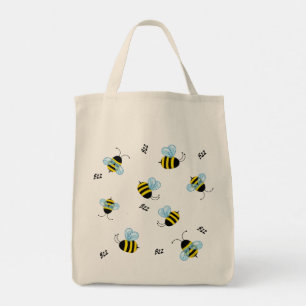 Bezige buzzing-bundelbijen, geschikt voor hergebru tote bag