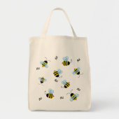 Bezige buzzing-bundelbijen, geschikt voor hergebru tote bag (Voorkant)