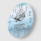 Bezige Camping Time Custom Camper Grote Klok (Hoek)