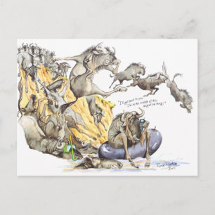 Bezige dag briefkaart