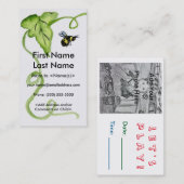 Bezige honingbijen Aangepaste foto afspeeldatum Ka Contactkaartje (Voorkant / Achterkant)