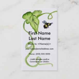 Bezige honingbijen Aangepaste foto afspeeldatum Ka Contactkaartje