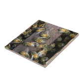 Bezige honingbijen in de bijenkast tegeltje (Zijkant)