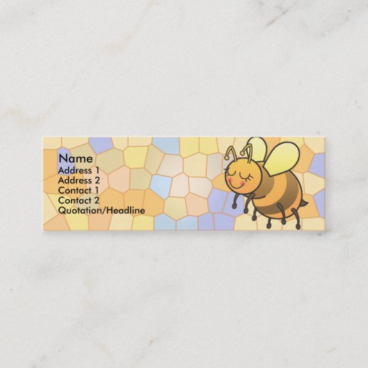 Bezige Kinder kaarten met profielkaarten Mini Visitekaartje (Voorkant)