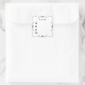 Bezige Koffiebullet Square Journal Planner op dag Vierkante Sticker (Tas)