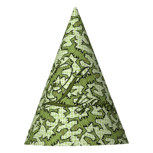 Bezige Lizards Feesthoedjes (Voorkant)