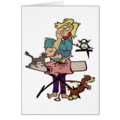 Bezige mama kan alles doen, ZSSG Moederdag Kaart (Voorkant)