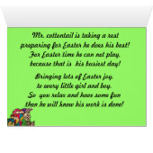 BEZIGE MR. COTTONTAIL PASEN kaart (Binenzijde Horizontaal (Onderkant))