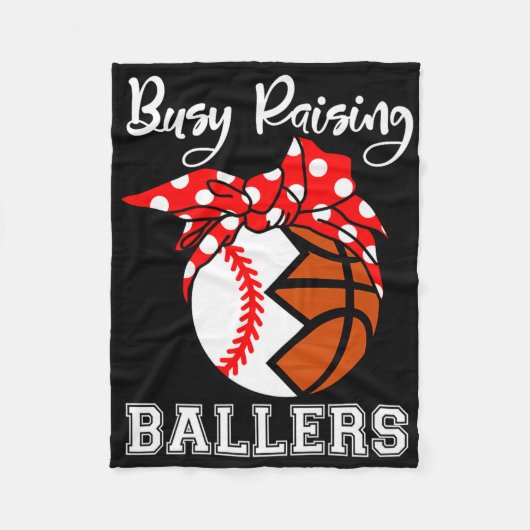 Bezige Opvoeden Ballers Grappig Basketbal Mama Fleece Deken (Voorkant)