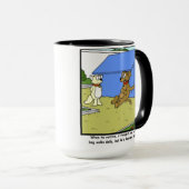 Bezige pensionering: Dog Cartoon Mok (Voorkant rechts)