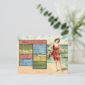 Bezige Person's Seaside Greetings Briefkaart (Staand voorkant)