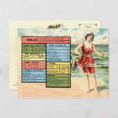 Bezige Person's Seaside Greetings Briefkaart (Voorkant / Achterkant)