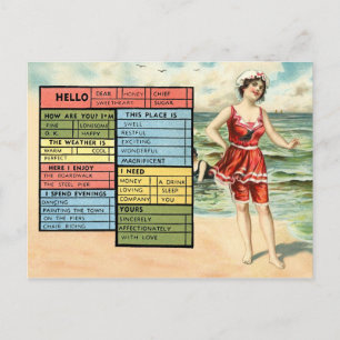 Bezige Person's Seaside Greetings Briefkaart