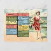 Bezige Person's Seaside Greetings Briefkaart (Voorkant)