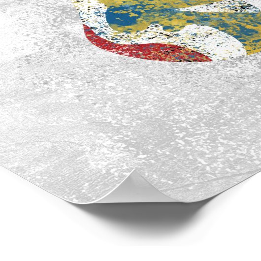 Bezige Pi-symbool Poster Muur Art (Hoek)