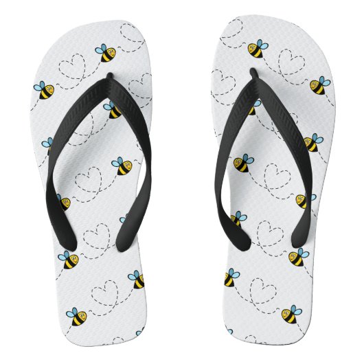Bezige Teenslippers van het Bumblebeenpatroon (Voetbed)