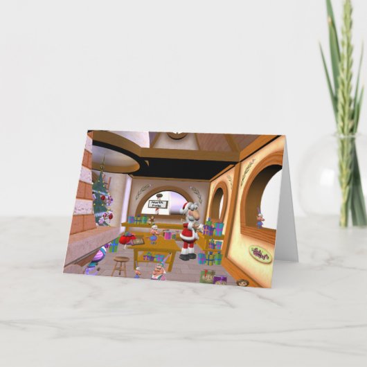 Bezige Tijd van het Jaar Feestdagen Kaart (Voorkant)