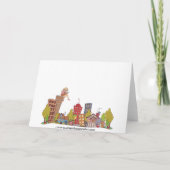 "Bezige verjaardag meisje" Kaart (Achterkant)