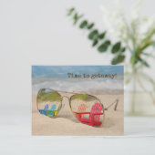 Bezinking van Adirondack-stoel op zonnebril Briefkaart (Staand voorkant)