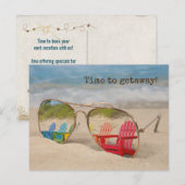 Bezinking van Adirondack-stoel op zonnebril Briefkaart (Voorkant / Achterkant)