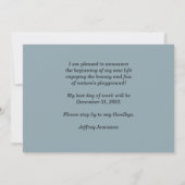 Bezinning bij ouderschapskoninklijke bergen aankondiging (Achterkant)